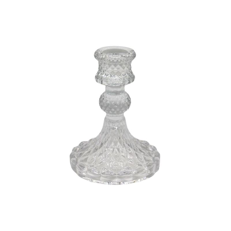 Clear Glass Candle Holder 8 × 10.5cm