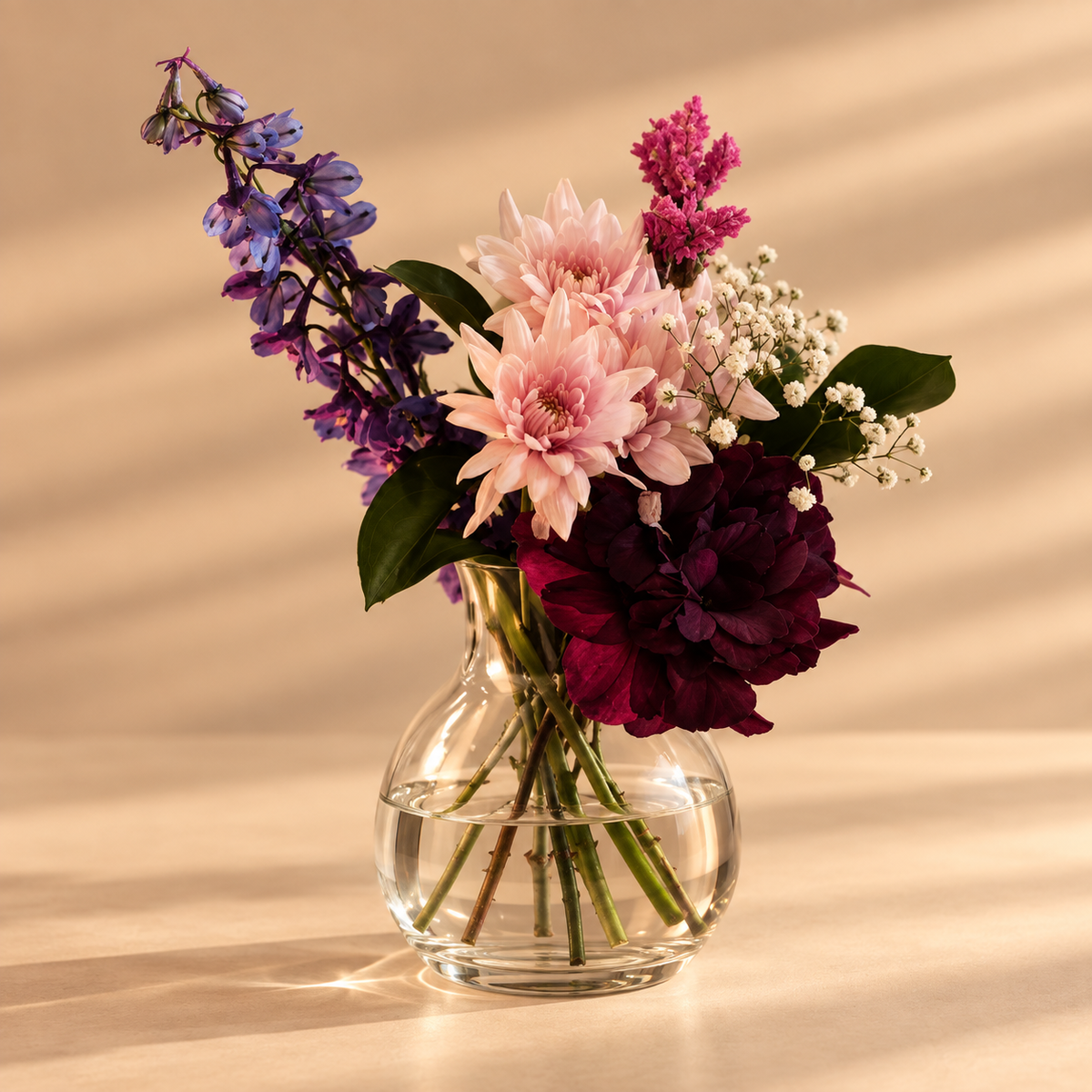 Bud Vase with Seasonal Blooms