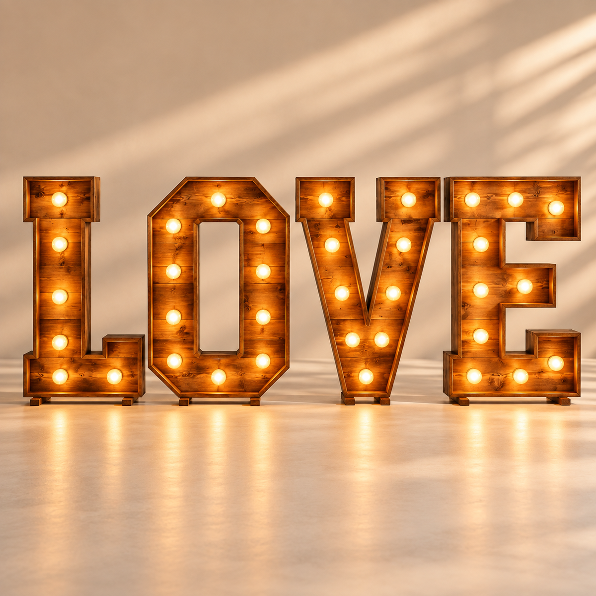Wooden LOVE Marquee Sign