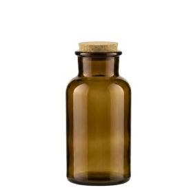 Brown Medicine Bottle with Cork